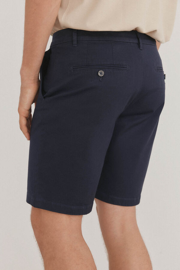 Pedro del Hierro Bermuda chino premium flex Azul