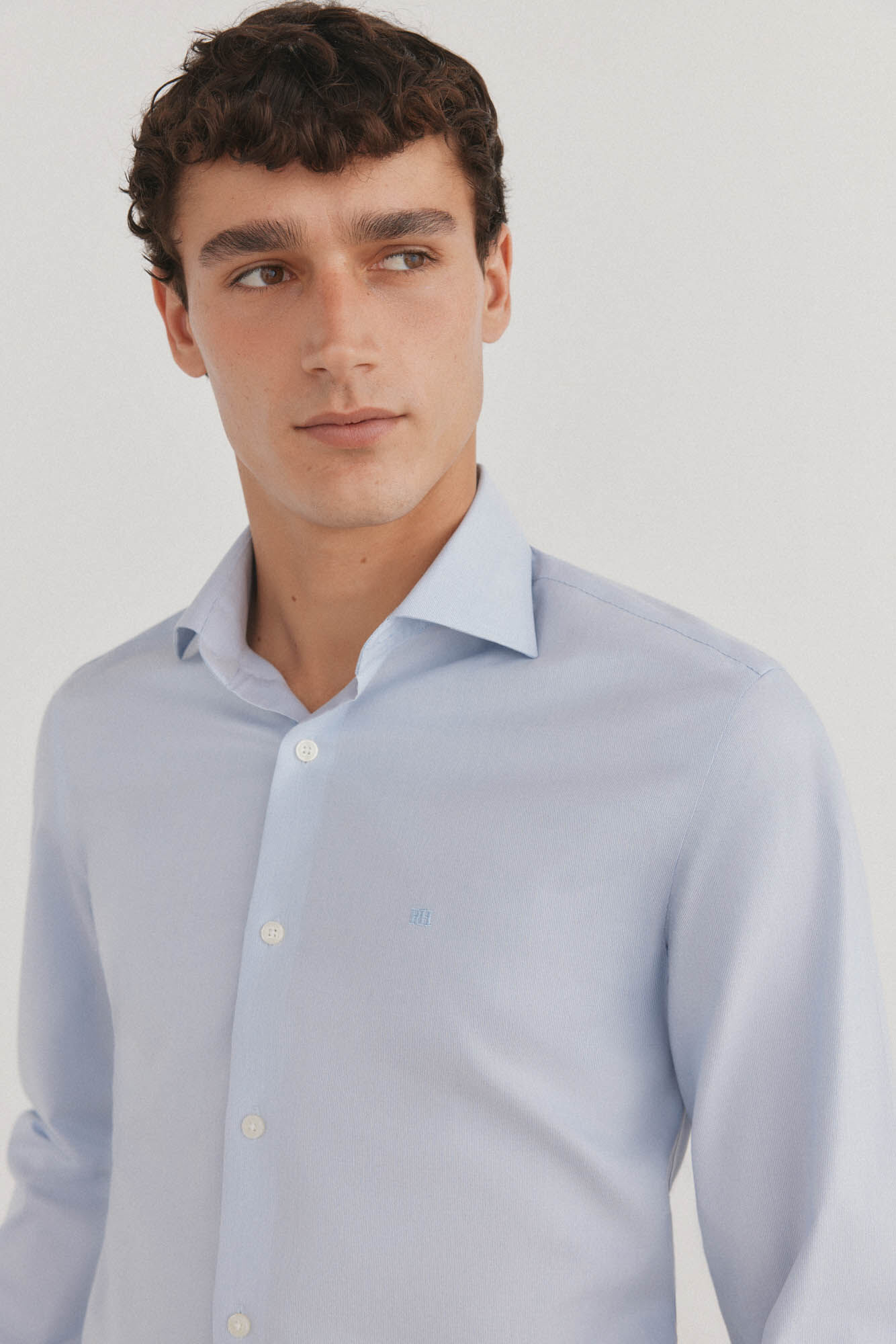 Pedro del Hierro Camisa social lisa que n&atilde;o pode ser passada a ferro + resistente a manchas