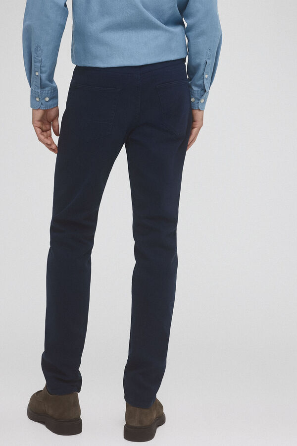 Pedro del Hierro Pantal&oacute;n 5 bolsillos color premium flex slim fit Azul