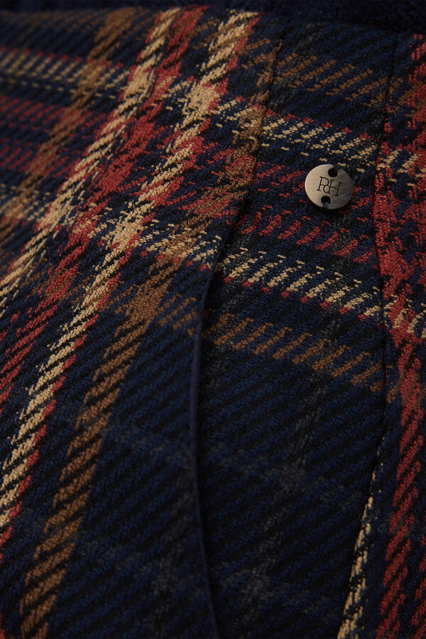 Pedro del Hierro Falda recta cuadros Azul