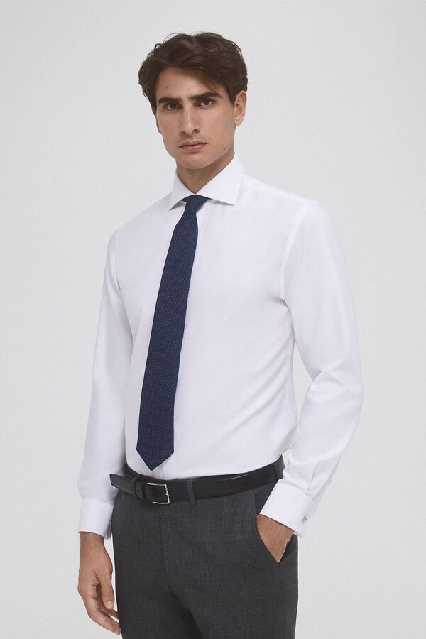 Pedro del Hierro Camisa vestir pu&ntilde;o gemelos non iron + antimanchas Blanco