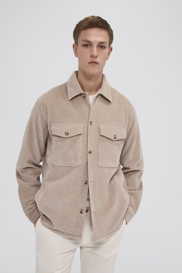 Pedro del Hierro Sobrecamisa pana Beige