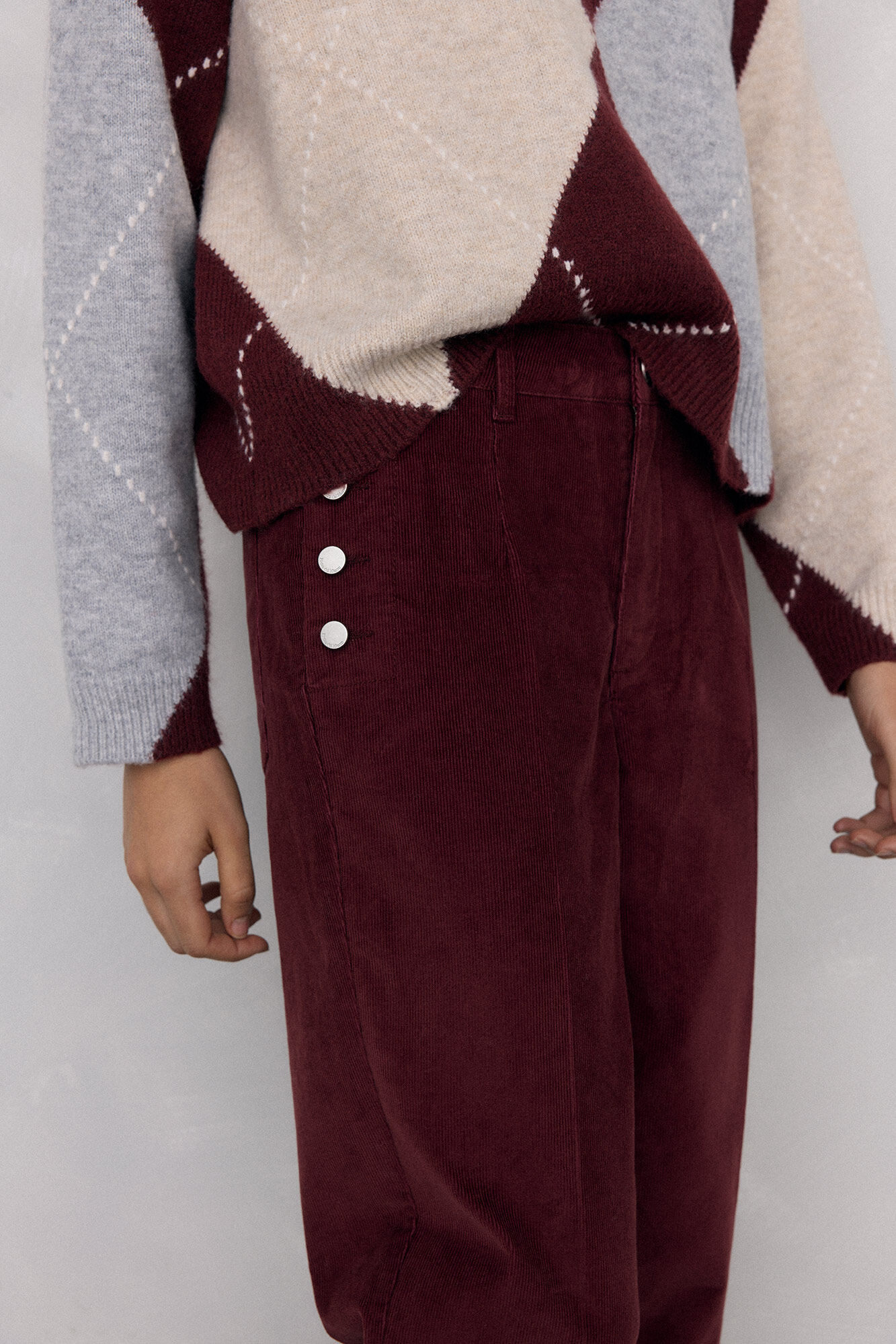 Pedro del Hierro Cal&ccedil;a cl&aacute;ssica de veludo veludo slim