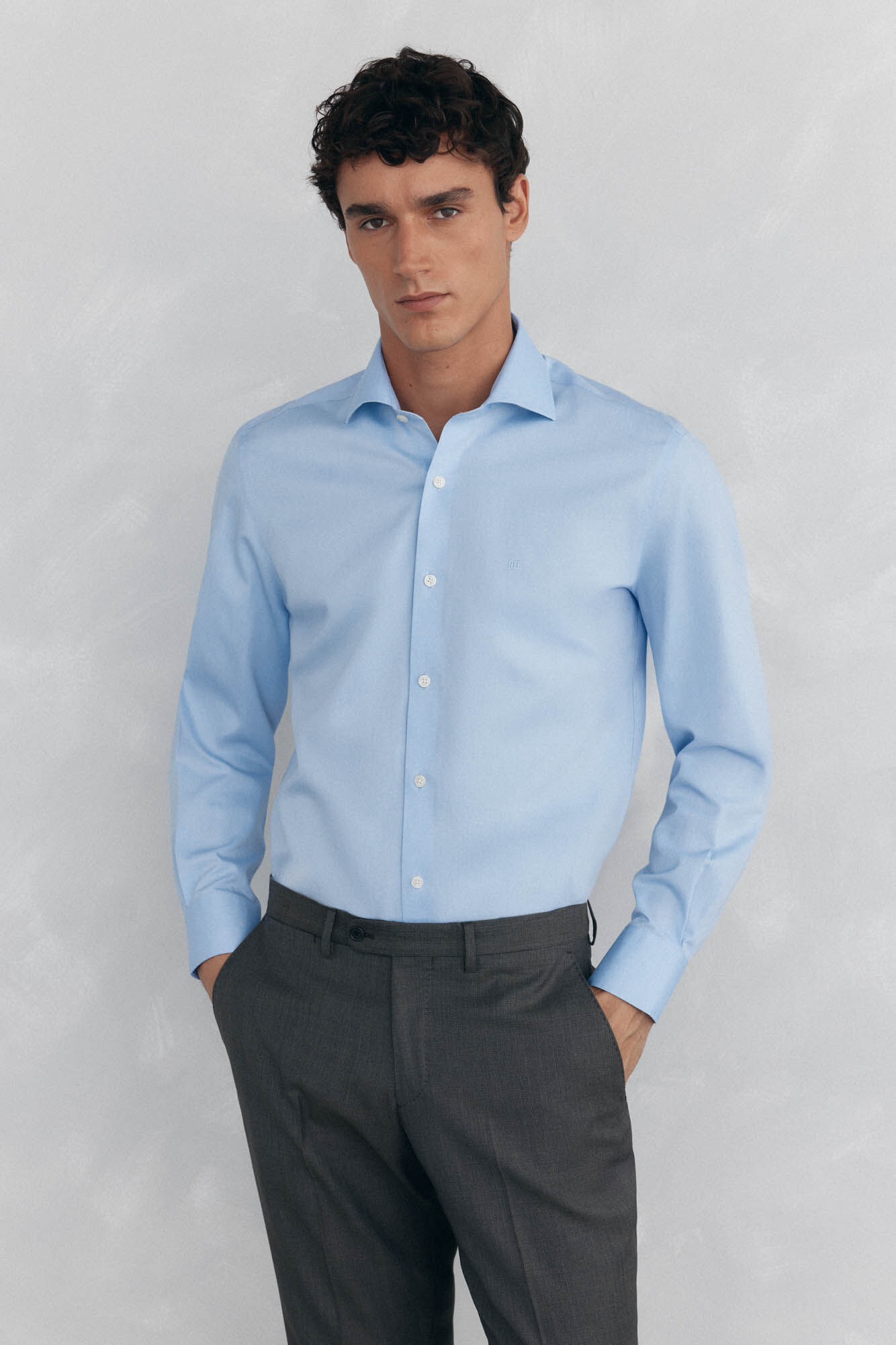 Pedro del Hierro Camisa social lisa que n&atilde;o pode ser passada a ferro + resistente a manchas