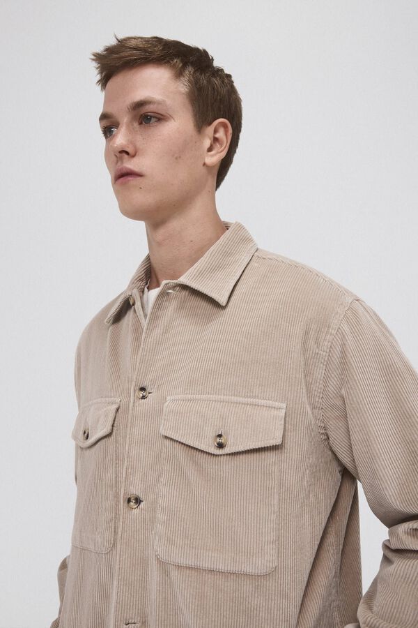 Pedro del Hierro Sobrecamisa pana Beige