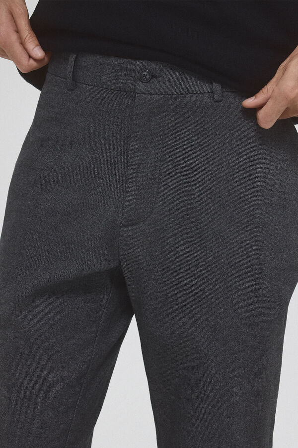 Pedro del Hierro Pantal&oacute;n chino pinzas regular fit Gris