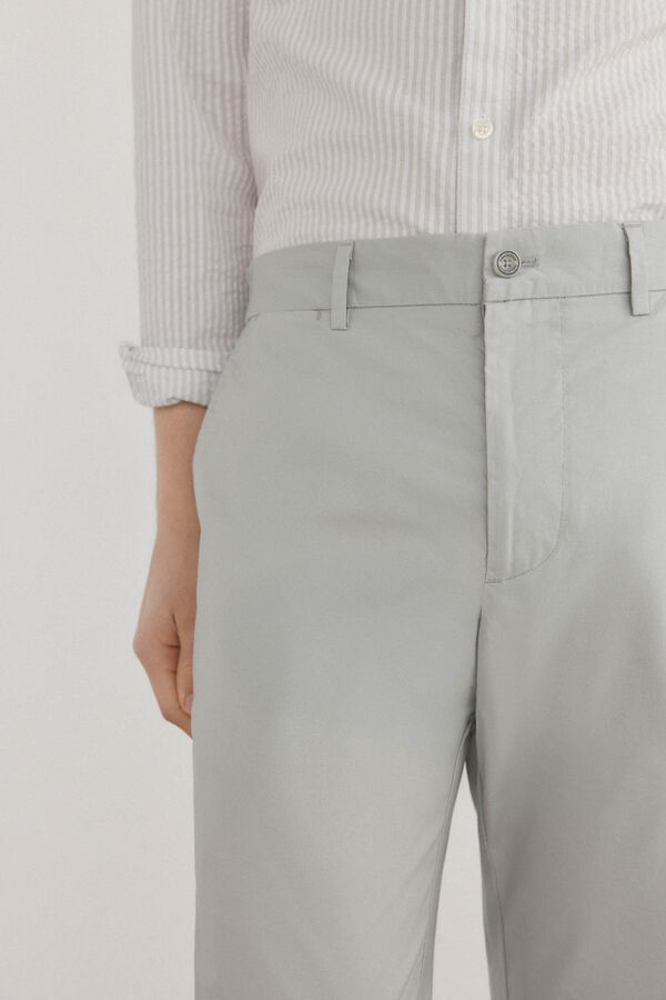 Pedro del Hierro Calça calças chino leve de borracha Verde