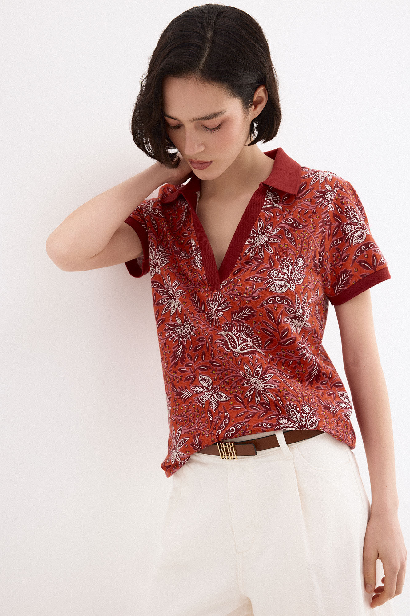 Pedro del Hierro Polo manga corta estampado