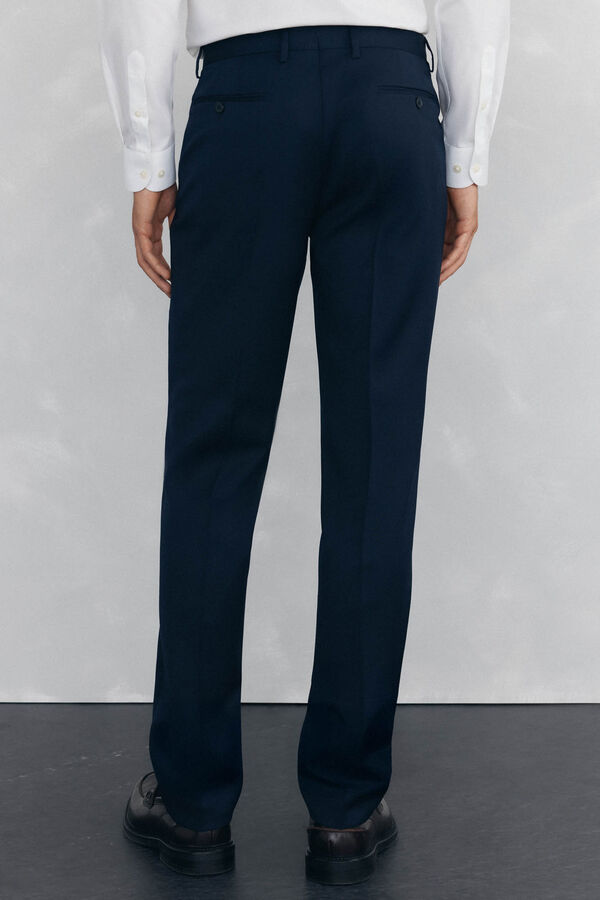 Pedro del Hierro Cal&ccedil;as de alfaiataria liso bi-el&aacute;sticas Azul