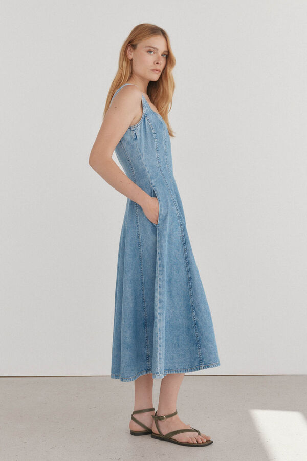 Pedro del Hierro Vestido de ganga Azul