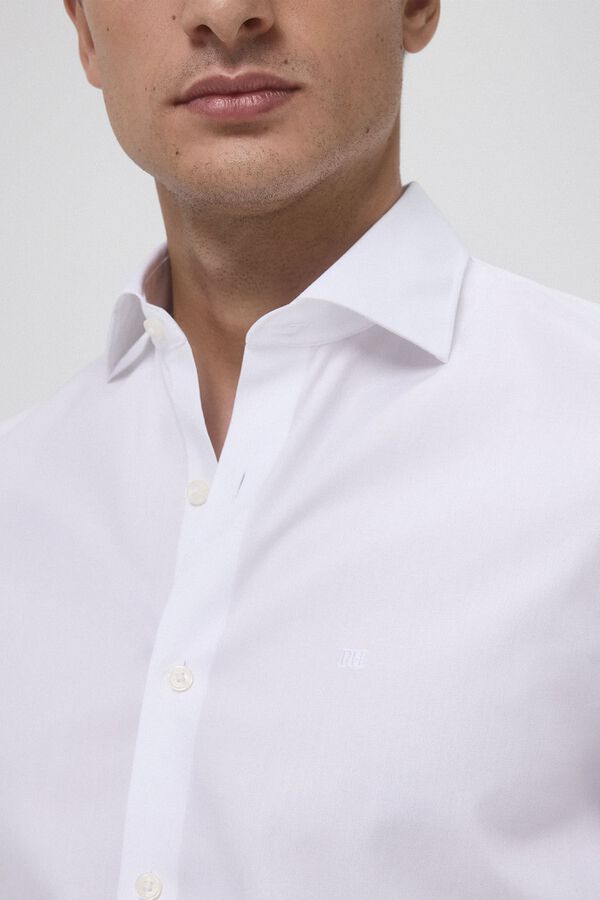 Pedro del Hierro Camisa &agrave; medida sem ferro e resistente a n&oacute;doas Branco