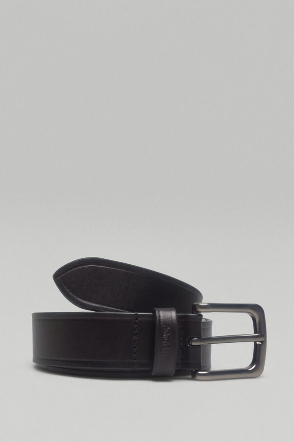 Pedro del Hierro Cinturon liso piel Negro