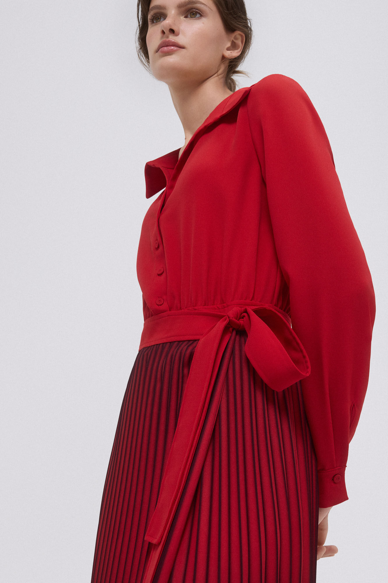 Pedro del Hierro Vestido plisado degrad&eacute;