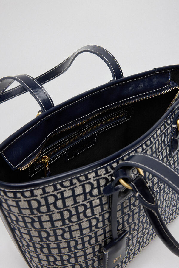 Pedro del Hierro Bolsa tote mini com logo Azul