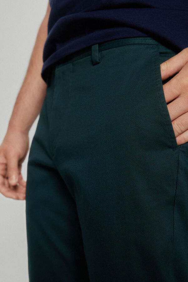Pedro del Hierro cal&ccedil;as chino estampadas premium flex slim fit Verde
