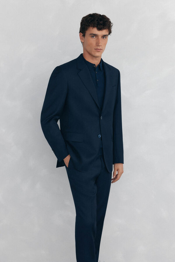 Pedro del Hierro Americana ojo de perdiz bi-stretch slim fit Azul