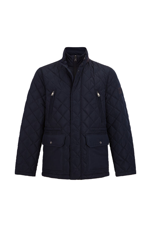 Pedro del Hierro Chaqueta acolchada rombos Azul