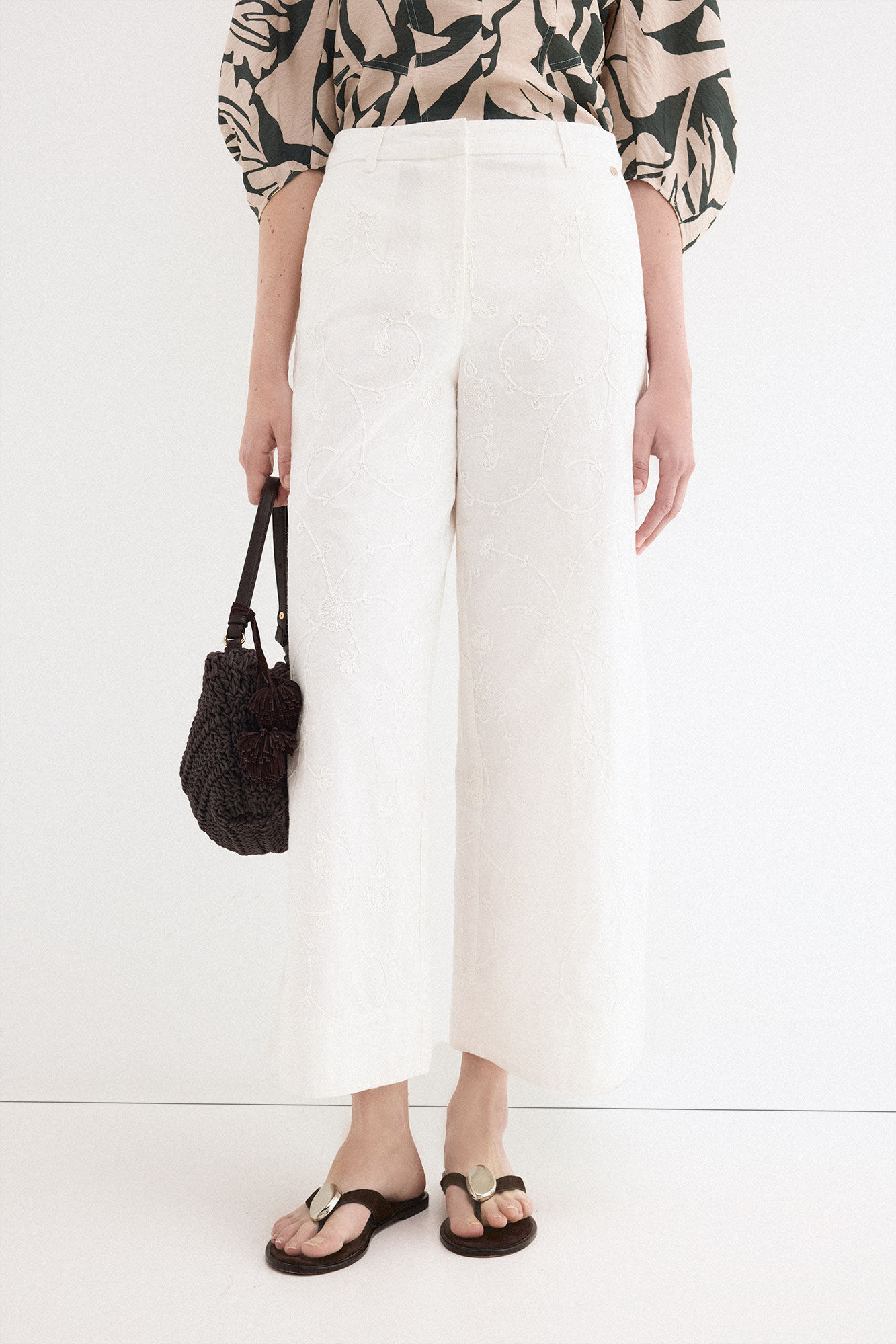 Pedro del Hierro Pantalones wide flare classic