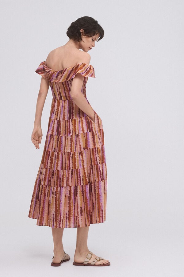 Pedro del Hierro Vestido estampado volante Varios