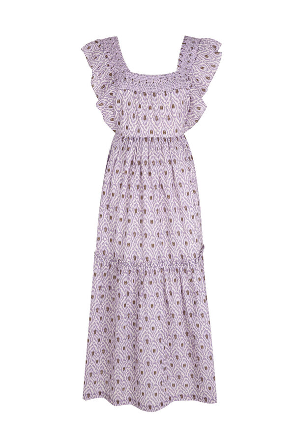 Pedro del Hierro Vestido t&uacute;nica estampado P&uacute;rpura