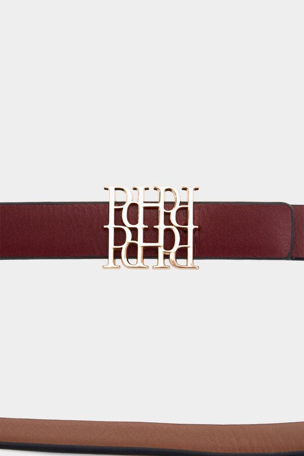 Pedro del Hierro Cintur&oacute;n reversible de piel Rojo