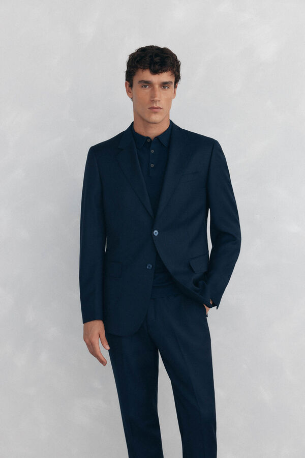 Pedro del Hierro Americana ojo de perdiz bi-stretch slim fit Azul