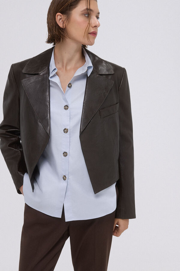 Pedro del Hierro Blazer curto c&aacute;qui Verde