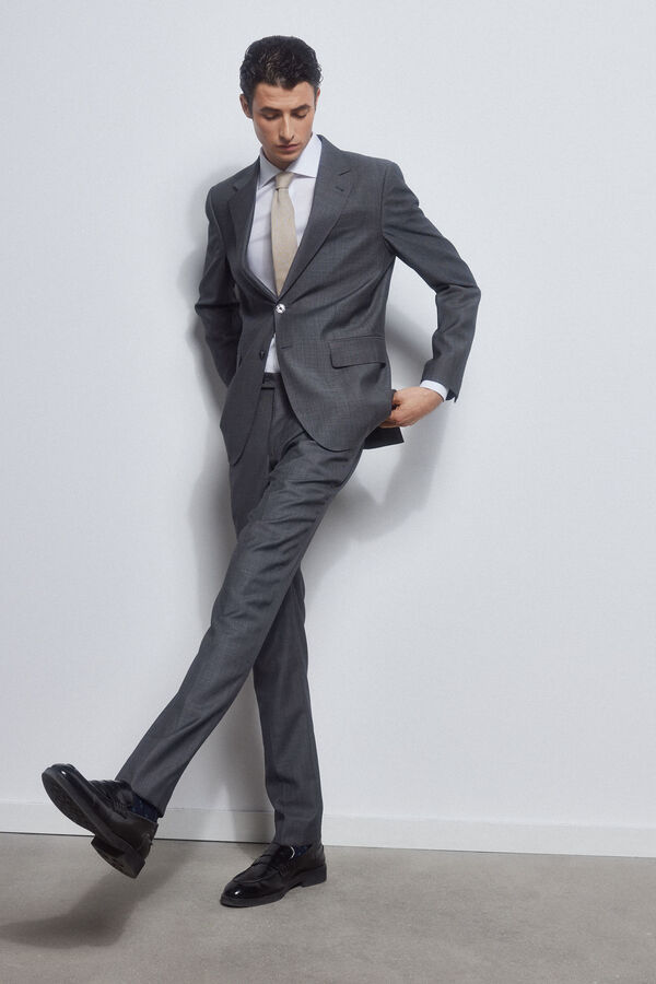 Pedro del Hierro Blazer cinzento bi-stretch slim Cizento
