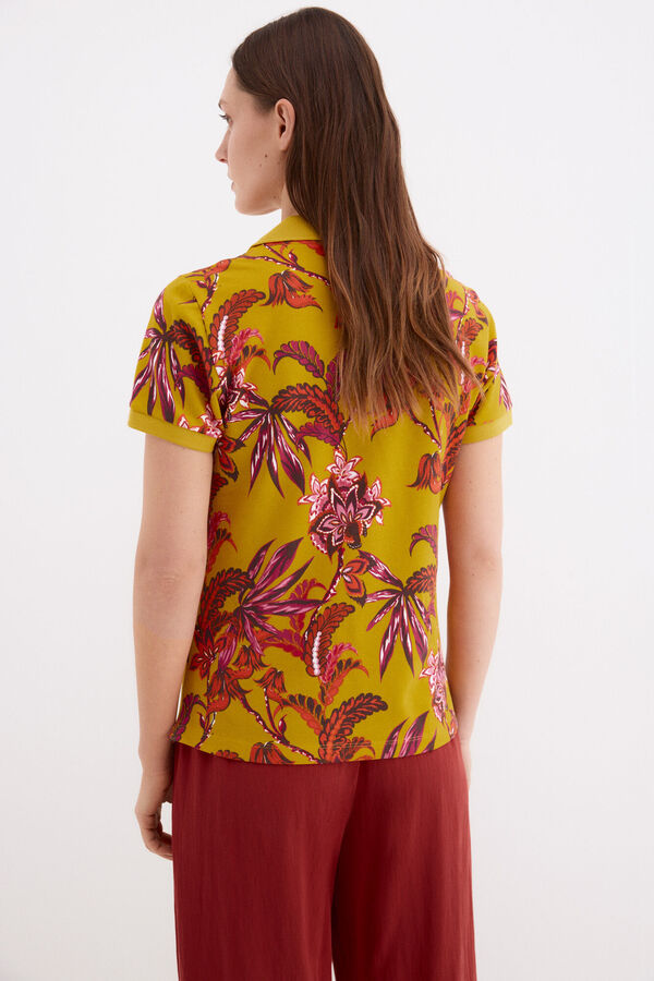 Pedro del Hierro Polo de manga curta estampado Amarelo