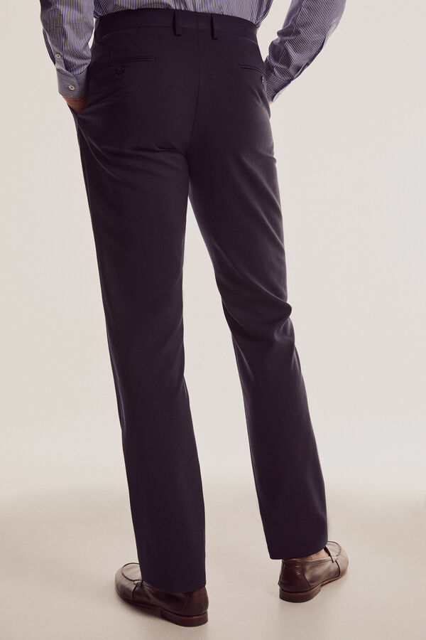 Pedro del Hierro Pantal&oacute;n liso bi stretch Azul