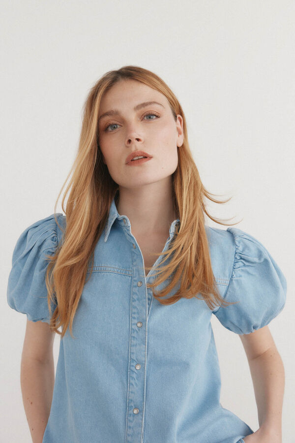 Pedro del Hierro Camisa vaquera manga corta Azul