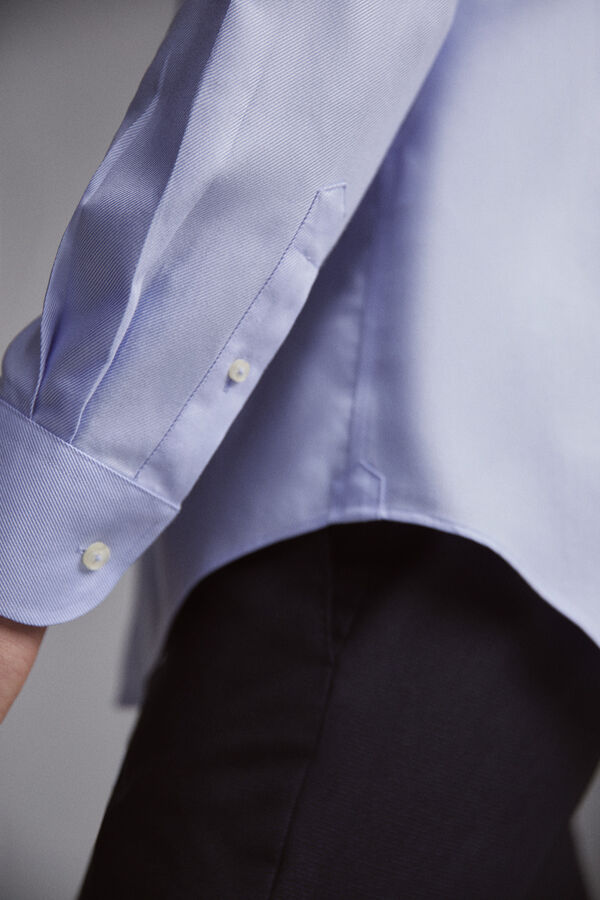 Pedro del Hierro Camisa vestir tech-non ferro simples cl&aacute;ssico Azul