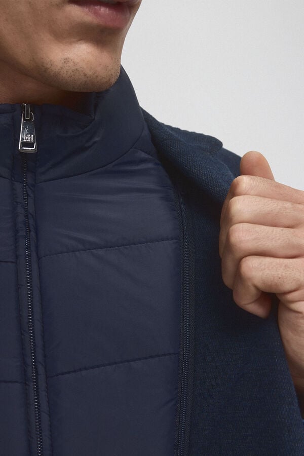 Pedro del Hierro Blazer de malha com debruns remov&iacute;veis Azul