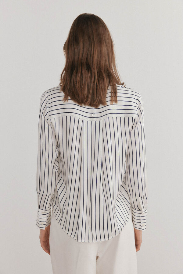 Pedro del Hierro Camisa satinada fluida Azul