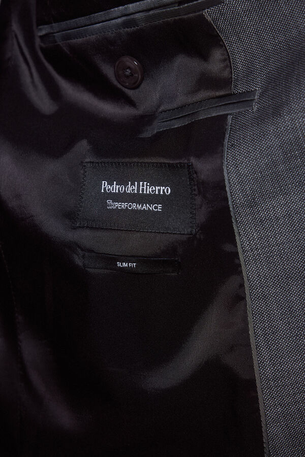 Pedro del Hierro Blazer cinzento bi-stretch slim Cizento