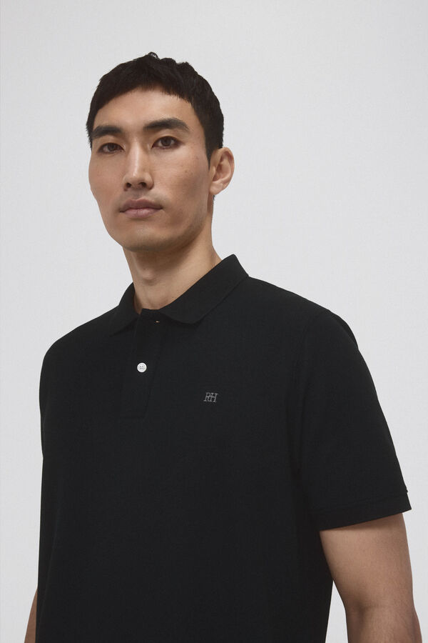 Pedro del Hierro Polo b&aacute;sico piqu&eacute; Negro