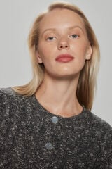 Pedro del Hierro chaqueta de ochos cropped Cizento