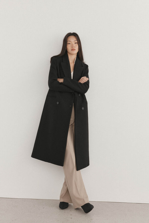 Pedro del Hierro Abrigo largo sastre Negro