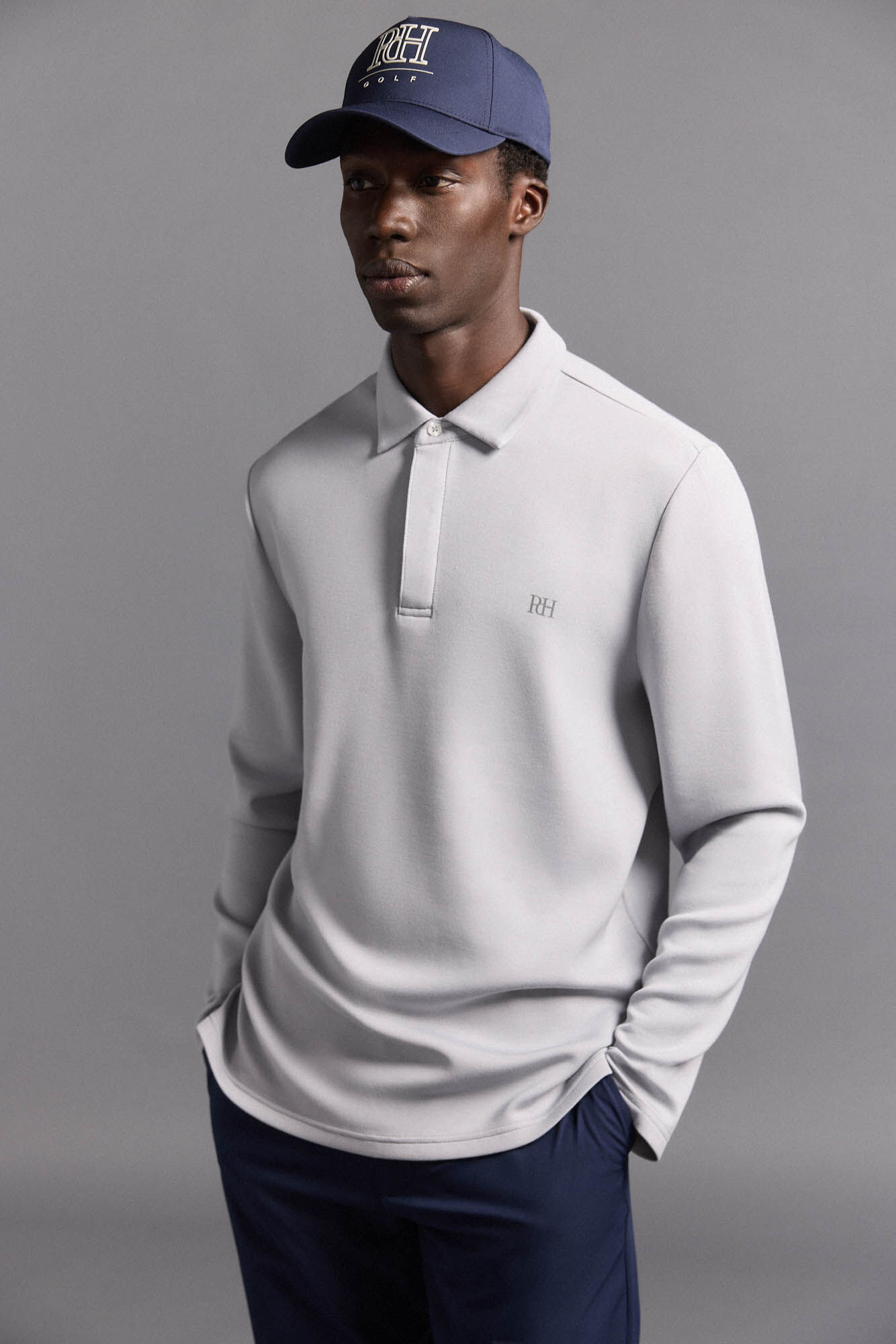 Pedro del Hierro Camisa polo de golfe de manga comprida liso