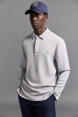 Pedro del Hierro Camisa polo de golfe de manga comprida liso Cizento