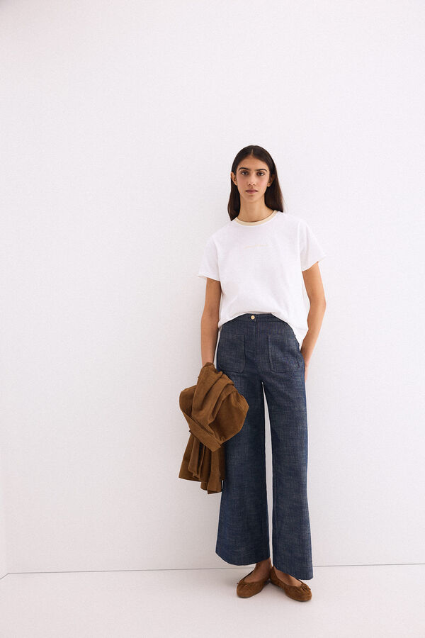 Pedro del Hierro T-shirt de contraste pedro del hierro Branco