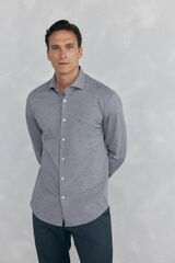 Pedro del Hierro Camisa de malha malha Cizento