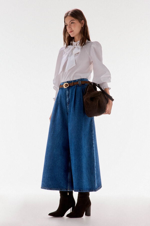 TFP by Tamara Falc&oacute; Cal&ccedil;a jeans super larga Azul