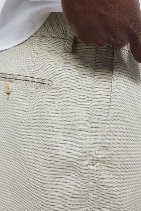 Pedro del Hierro Bermuda chino premium flex Beige
