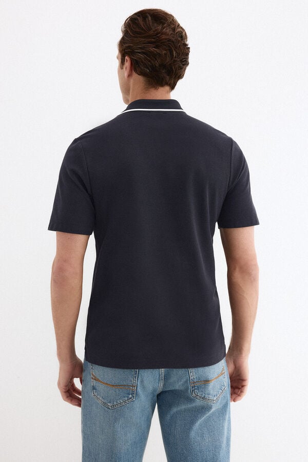 Pedro del Hierro Polo com textura Azul