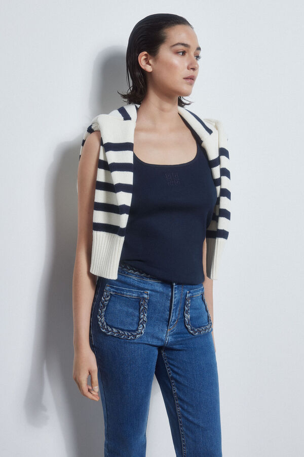 Pedro del Hierro Camiseta canale logo Azul