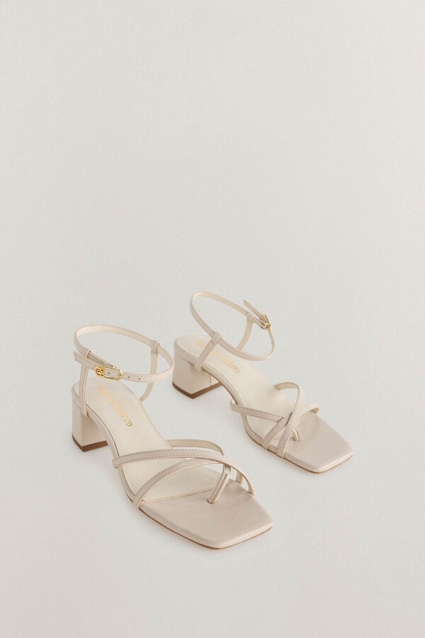 Pedro del Hierro Sandalia tac&oacute;n medio Blanco