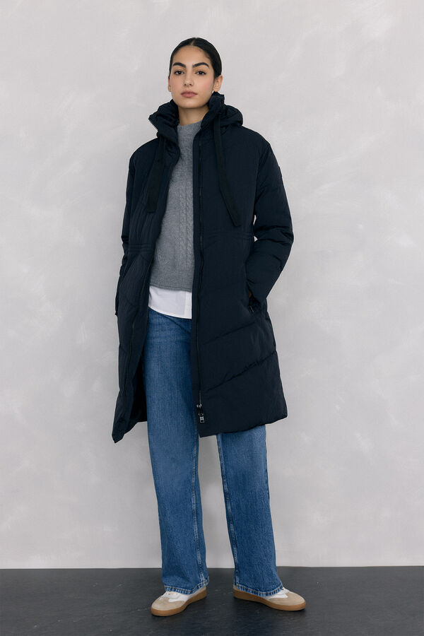Pedro del Hierro Parka comprida capuz Preto