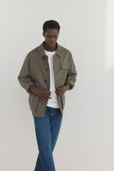 Pedro del Hierro Casaco de algod&atilde;o e linho Verde