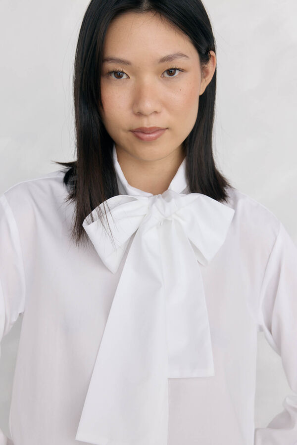 Pedro del Hierro Camisa de la&ccedil;ada largo Branco